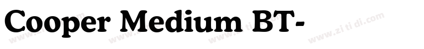 Cooper Medium BT字体转换